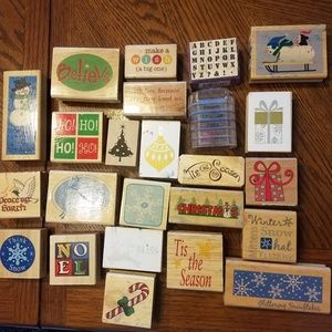 Christmas Stamps Rubber Stamps Assorted